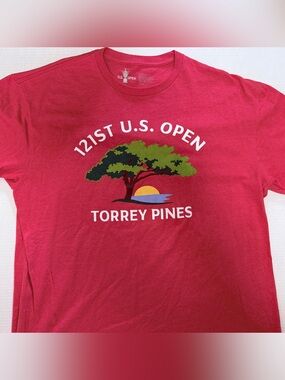 121st U.S. Open Torrey Pines 2021 Golf Tee Men’s XL Red